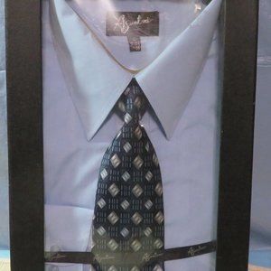 A.SANTONI HANDMADE SHIRT & TIE SET ITALIAN DESIGN